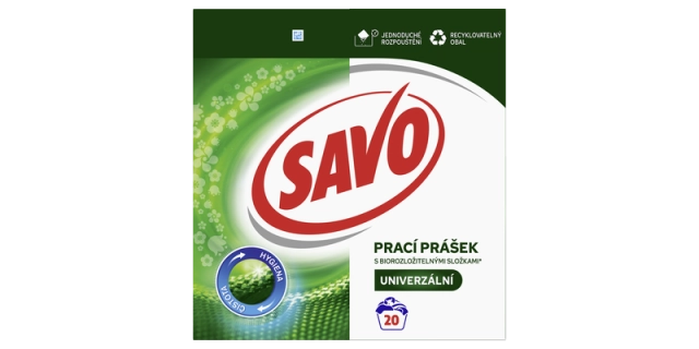Savo prací prášek Univerzál 20w                                                                                                                                                                                                                           