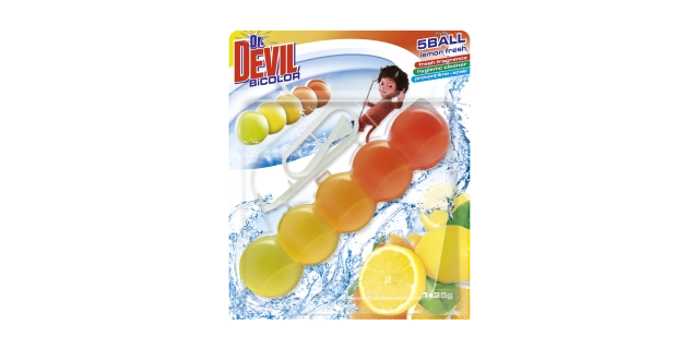 Dr. DEVIL BiCOLOR WC 5Ball 1x35g Lemon fresh                                                                                                                                                                                                              