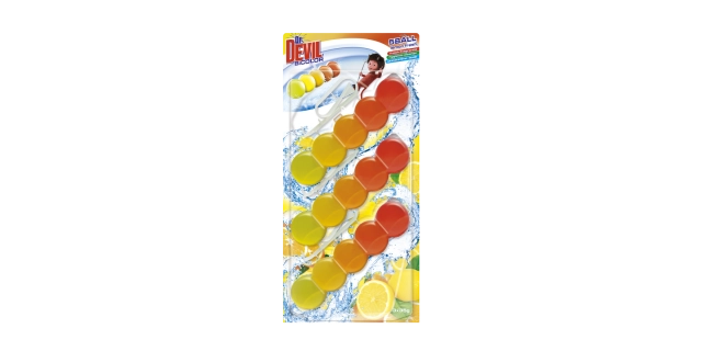 Dr. DEVIL BiCOLOR WC 5Ball 3x35g Lemon fresh                                                                                                                                                                                                              