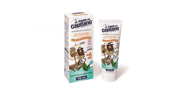 JUNIOR CAPTAIN ZUBNÍ PASTA - SOFT MINT 75 ML + 6                                                                                                                                                                                                          