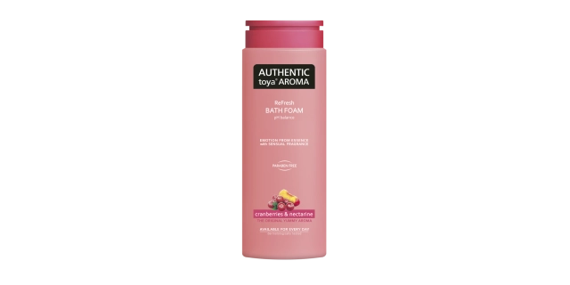AUTHENTIC toya AROMA pěna do koupele 600ml cranberries & nectarine                                                                                                                                                                                        