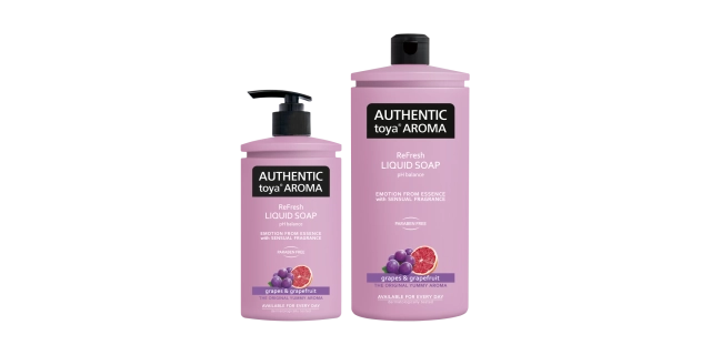 AUTHENTIC toya AROMA tekuté mýdlo refill 600ml grapes & grapefruit                                                                                                                                                                                        