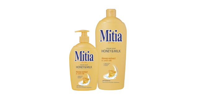 MITIA tekuté mýdlo refill 1000 ml Honey&Milk                                                                                                                                                                                                              
