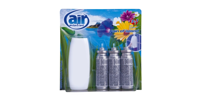 AIR menline happy spray osvěžovač s rozprašovačem 3x15 ml Rain of Island                                                                                                                                                                                  