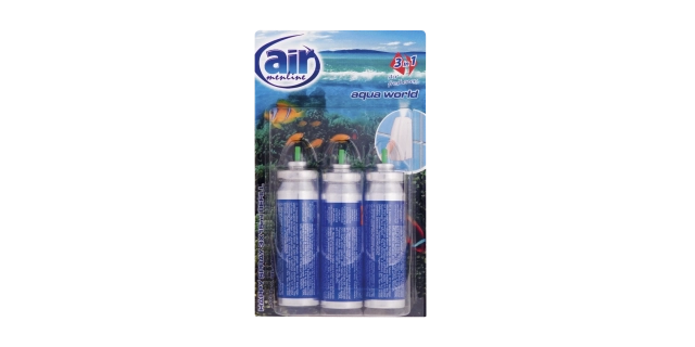 AIR menline happy spray osvěžovač refill 3x15ml Aqua                                                                                                                                                                                                      