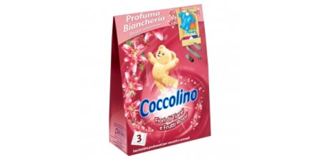 Coccolino parfumované sáčky 3ks Fiori di Tiaré e Frutti Rossi - růžové                                                                                                                                                                                    
