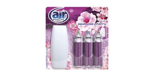 AIR menline happy spray osvěžovač s rozprašovačem 3x15 ml Japanese Cherry                                                                                                                                                                                 