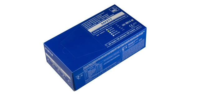 Latexové rukavice SAFETY, bal.50ks, modré, zesílené, vel.M                                                                                                                                                                                                