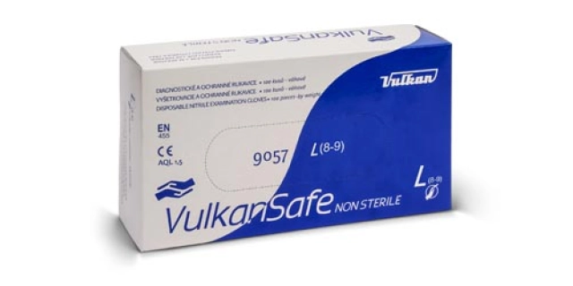 VulkanSafe Nitril rukavice jednorázové, modré, 100 ks, vel.XL                                                                                                                                                                                             
