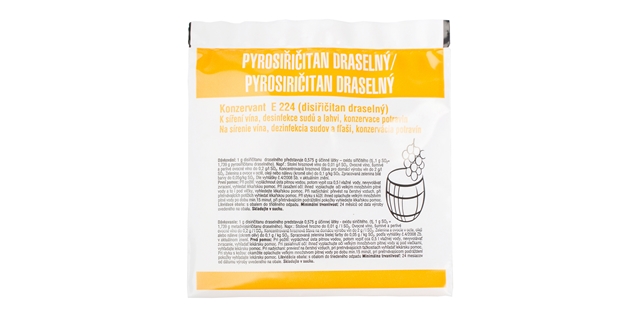 Pyrosiřičitan draselný E224 10 g                                                                                                                                                                                                                          