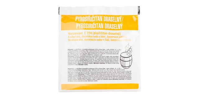 Pyrosiřičitan draselný E224 10 g                                                                                                                                                                                                                          