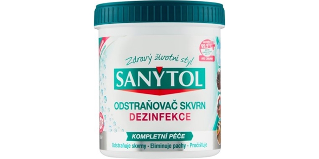 SANYTOL Dezinfekční odstraňovač skvrn 450 g                                                                                                                                                                                                               