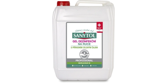 SANYTOL  Dezinfekční gel na ruce Professional  5 l kanystr                                                                                                                                                                                                