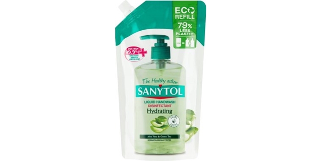 SANYTOL Antib. mýdlo 95% přír.složení hydratující náhradní náplň 500ml DOYPACK                                                                                                                                                                            