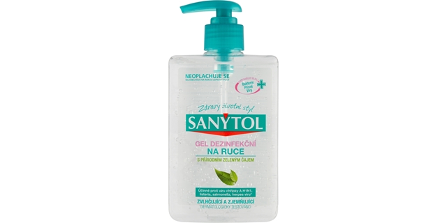 SANYTOL Dezinfekční gel na ruce pro citlivou pokožku 250 ml                                                                                                                                                                                               