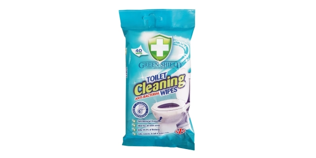 GREEN SHIELD - vlhčené ubrousky na smalt a umělé plochy WC 40ks                                                                                                                                                                                           