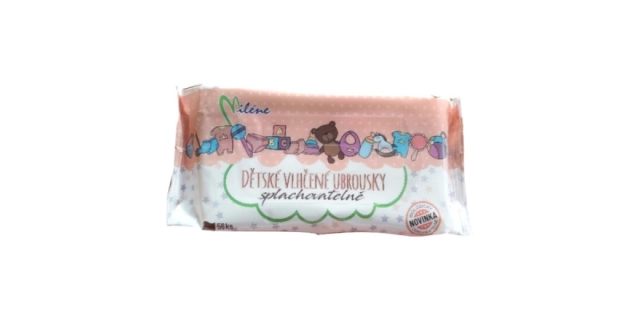 Miléne Wetlaid dětské splachovatelné ubrousky 56ks                                                                                                                                                                                                        