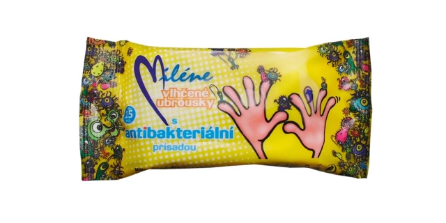 Miléne toaletní kapesní ubrousky s antibakteriální přísadou 15ks                                                                                                                                                                                          