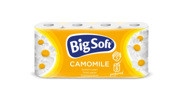 Toaletní papír třívrstvý BS Camomile 8x150                                                                                                                                                                                                                