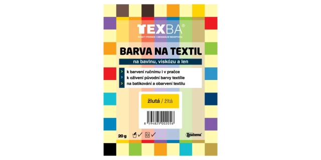 TEXBA č.01 Žlutá 20g                                                                                                                                                                                                                                      