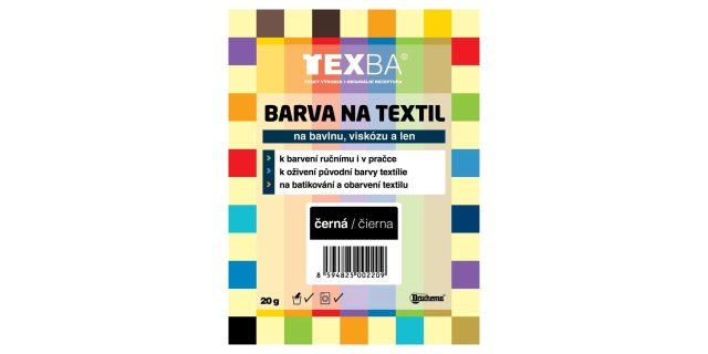 TEXBA č.12 Černá 20g                                                                                                                                                                                                                                      