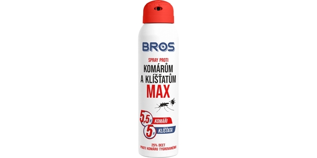 BROS – spray proti komárům a klíšťatům MAX 90 ml                                                                                                                                                                                                          