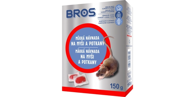 BROS – měkká návnada na myši, krysy a potkany 150 g                                                                                                                                                                                                       