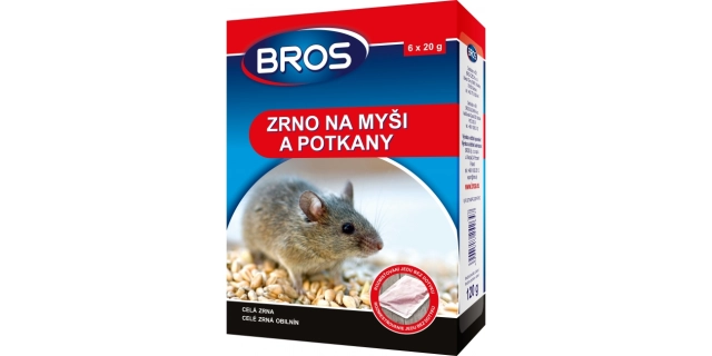BROS – zrno na myši, krysy a potkany 120 g                                                                                                                                                                                                                