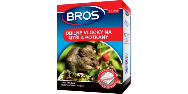 BROS – obilné vločky na myši,krysy a potkany 100g                                                                                                                                                                                                         