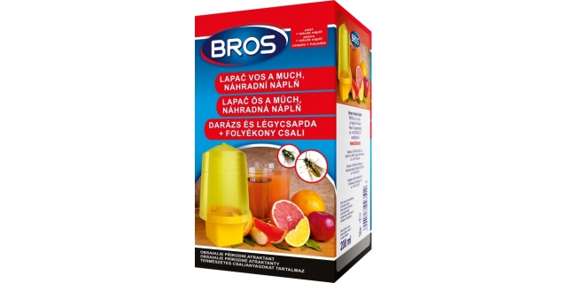 BROS – lapač vos, sršnů a much s náhradní náplní 200 ml                                                                                                                                                                                                   