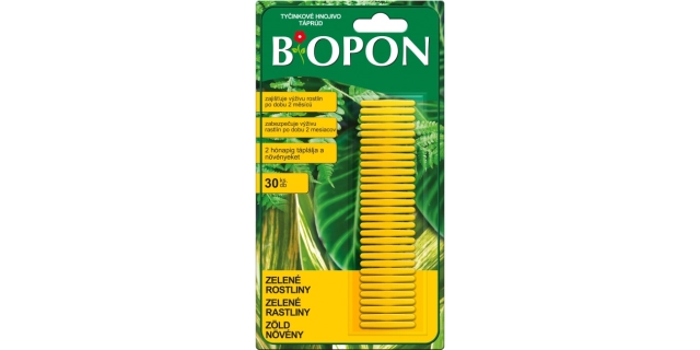 B*OPON tyčinkové hnojivo zelené rostliny 30ks                                                                                                                                                                                                             