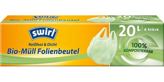 SWIRL BIO kompostovatelné pytle s uchy 20L /6ks                                                                                                                                                                                                           