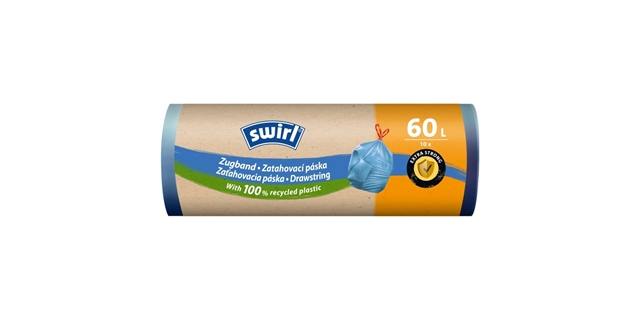 Swirl Embosované Zatahovací pytle na odpad bílé 60L/8ks                                                                                                                                                                                                   
