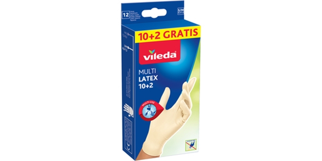 Vileda Natural Latex rukavice S/M 10ks                                                                                                                                                                                                                    