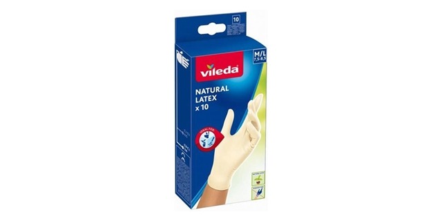Vileda Natural Latex rukavice M/L 10ks                                                                                                                                                                                                                    