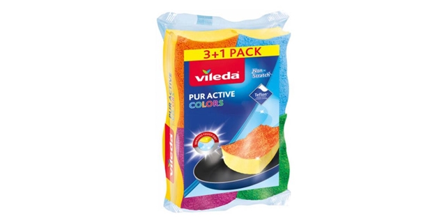 Vileda PUR active Colors houbička 3+1ks                                                                                                                                                                                                                   