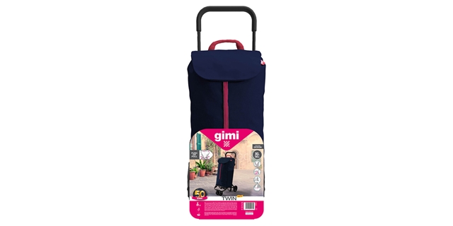 Gimi Twin nákupní vozík modrý                                                                                                                                                                                                                             