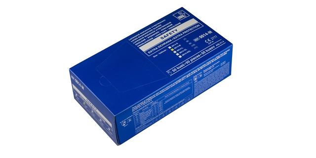 Latexové rukavice SAFETY, bal.50ks, modré, zesílené, vel.S                                                                                                                                                                                                