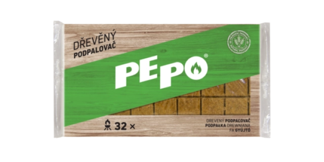 PE-PO dřevěný podpalovač 32 podpalů FSC NOVÉ BALENÍ                                                                                                                                                                                                       