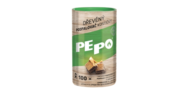 PE-PO dřevěný podpalovač kostičky 100 ks FSC                                                                                                                                                                                                              