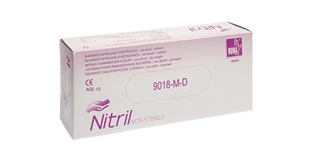 Vyšetř.rukavice Nitril, modré, 100ks v bal., prodloužené, vel.L                                                                                                                                                                                           