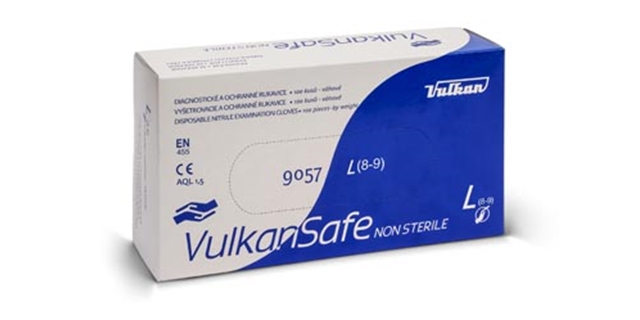VulkanSafe Nitril rukavice jednorázové, modré, 100 ks, vel.XL                                                                                                                                                                                             