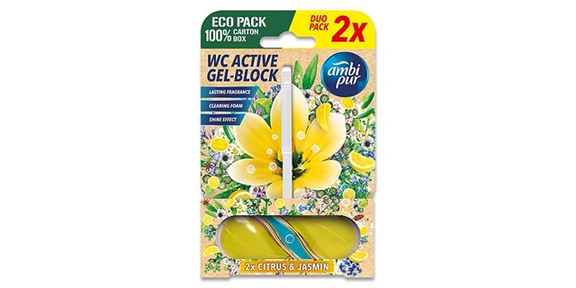 Ambipur WC Active gel-blok citron & jasmín 2x45g                                                                                                                                                                                                          