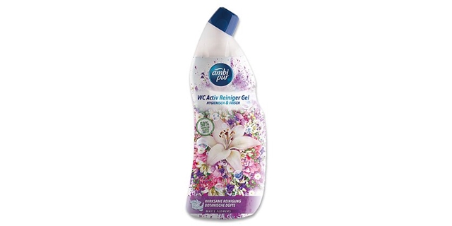 Ambipur WC Active gel bílé květy 750ml                                                                                                                                                                                                                    