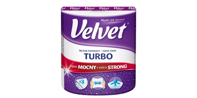 papírové utěrky Velvet Turbo 3 vrs. 1x 330                                                                                                                                                                                                                