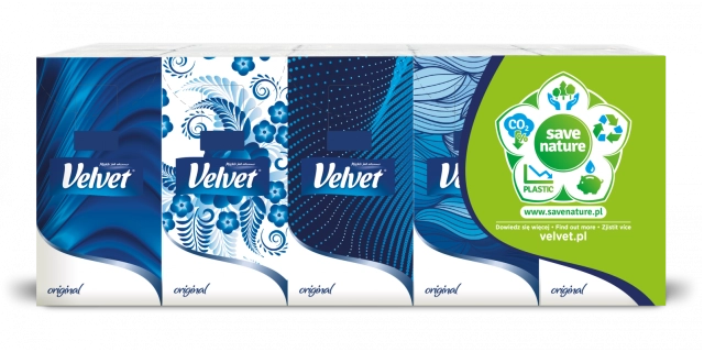 papírové kapesníčky velvet Original 10 - 4 vrs.                                                                                                                                                                                                           