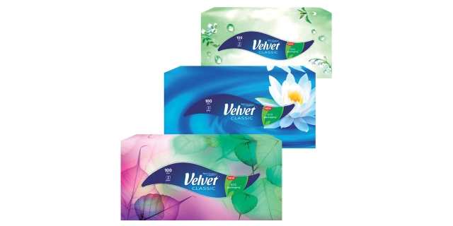Kosmetické ubrousky Velvet Classic 100 . 2 vrs.                                                                                                                                                                                                           