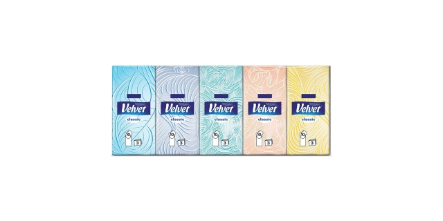 papírové kapesníčky Velvet Classic 10 - 3 vrs.                                                                                                                                                                                                            