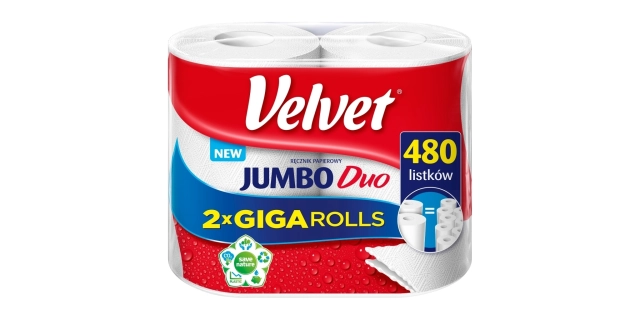 papírové utěrky Velvet Jumbo DUO 2 vrs. 2x240                                                                                                                                                                                                             