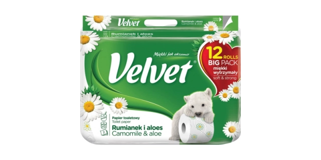 Toaletní papír třívrstvý Velvet Camomile12x150                                                                                                                                                                                                            